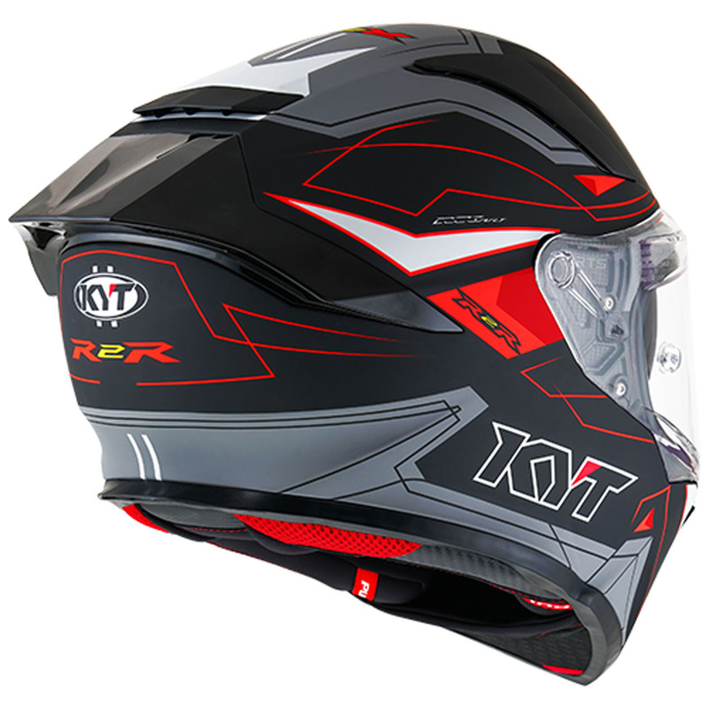KYT R2R LED Matte Black Grey Helmet Speed Addicts