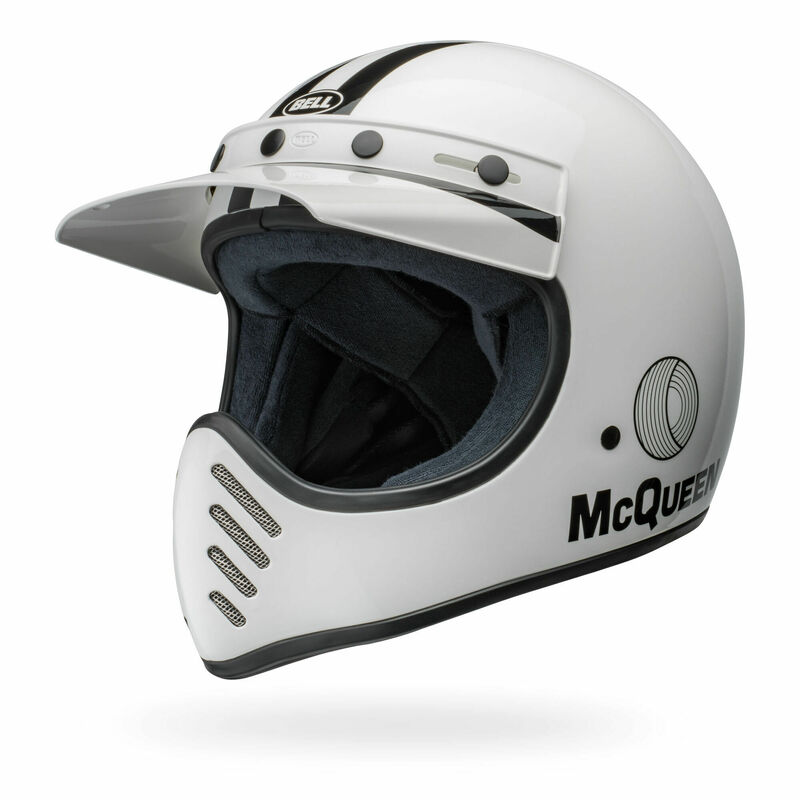 Bell Moto-3 Steve McQueen Any Given Sunday White Black Helmet