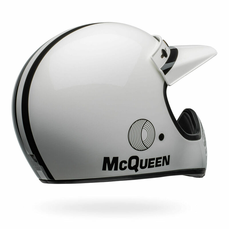 Bell Moto-3 Steve McQueen Any Given Sunday White Black Helmet
