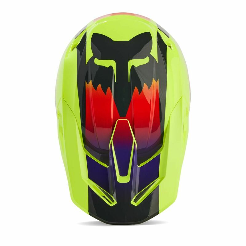 FOXページ Fox Racing V1 Flora Yellow Helmet - Speed Addicts