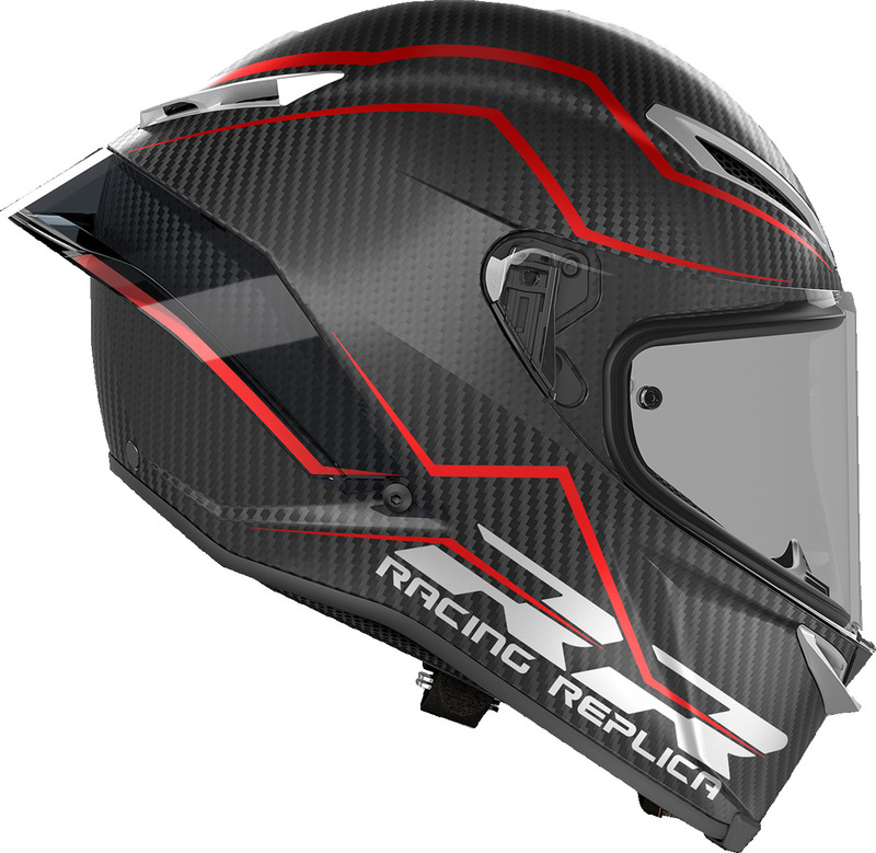 AGV Pista GP RR Intrepido Matte Carbon Black Red Helmet - Speed