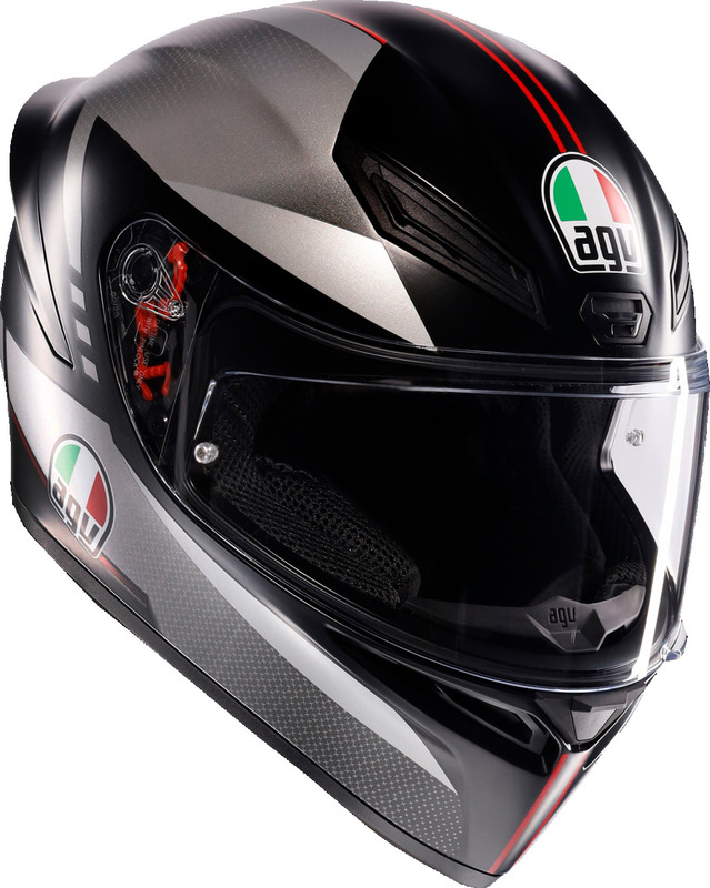 セキュリティ・セーフティ AGV K1 L size AGV K1 S Lap Matte Black Gray Red Helmet - Speed Addicts