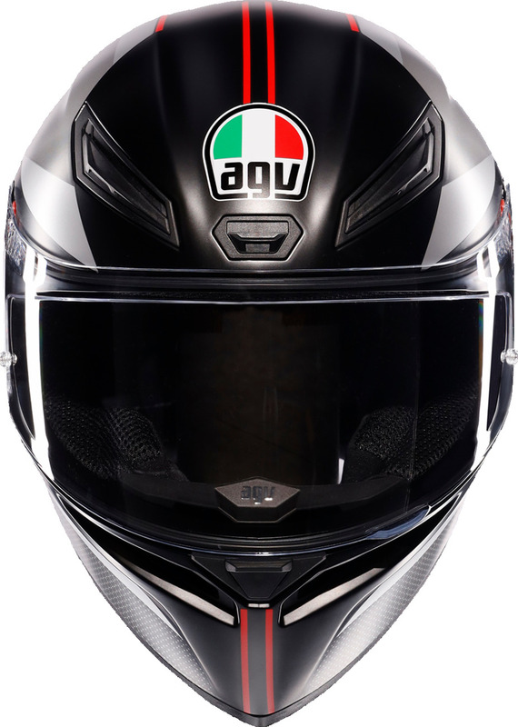 AGV K1 S Lap Matte Black Gray Red Helmet - Speed Addicts