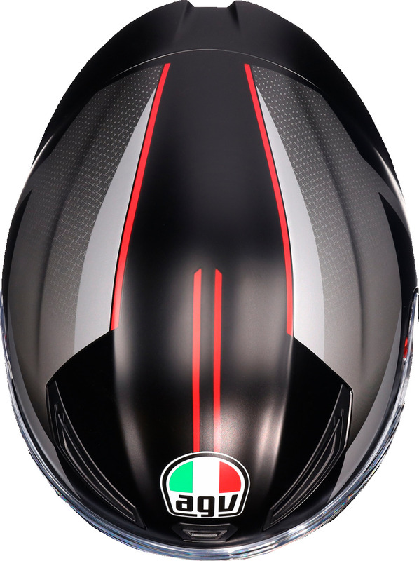 AGV K1 S Lap Matte Black Gray Red Helmet - Speed Addicts