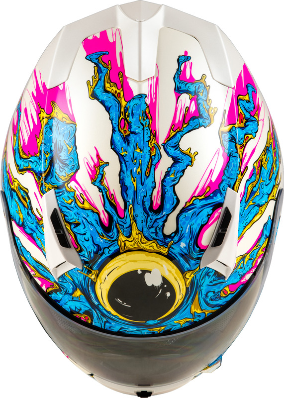Fly Racing Revolt Space Creep Light Blue White Pink Helmet - Speed