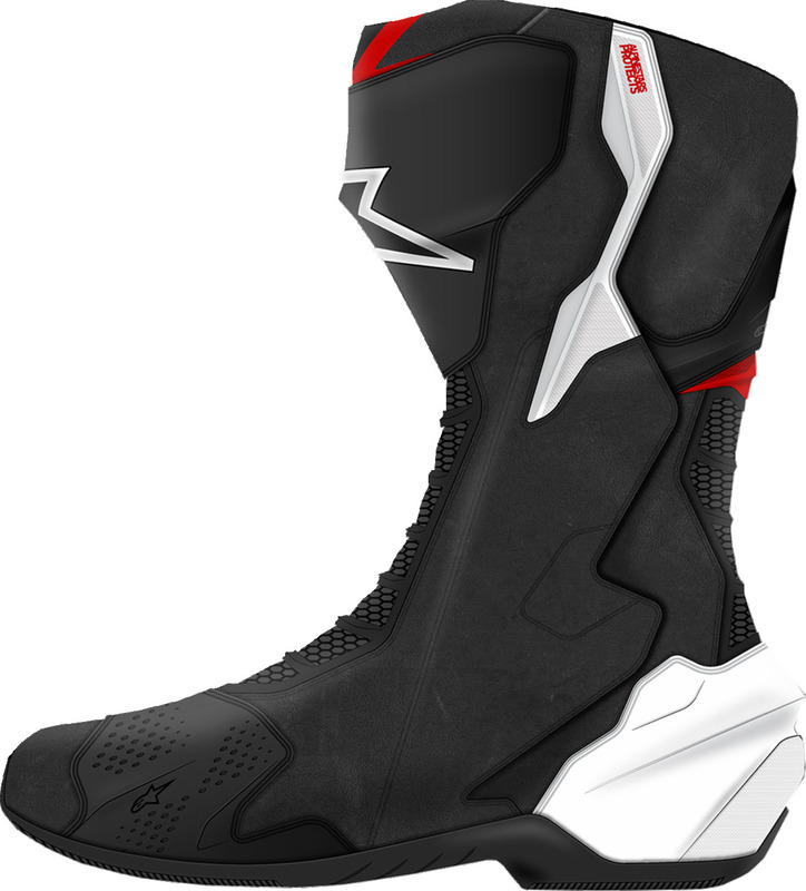 Alpinestars SMX-6 レーシングブーツ ホワイト/レッド/ブラック Alpinestars SMX-6 V3 Black White Red Graphic Boots - Speed