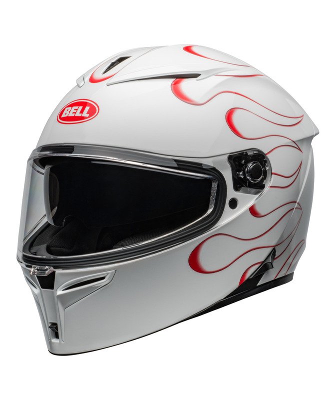 Bell Lithium Torch Gloss White Red Helmet - Speed Addicts