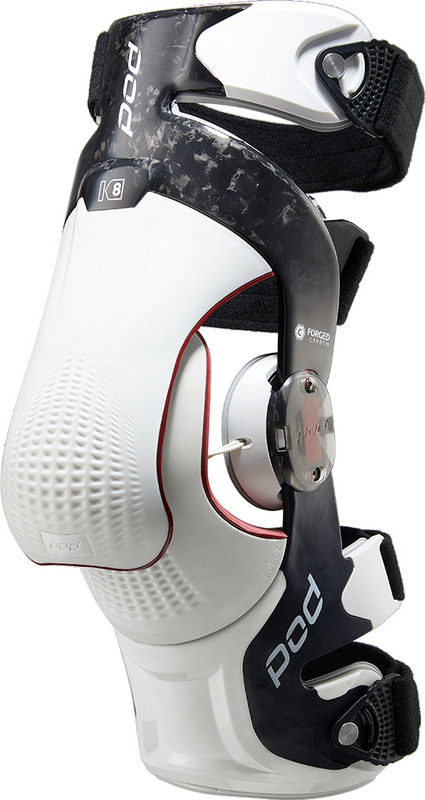 POD K300MX Knee Brace XL ホワイト/レッド POD - K300 White/Red Knee Brace