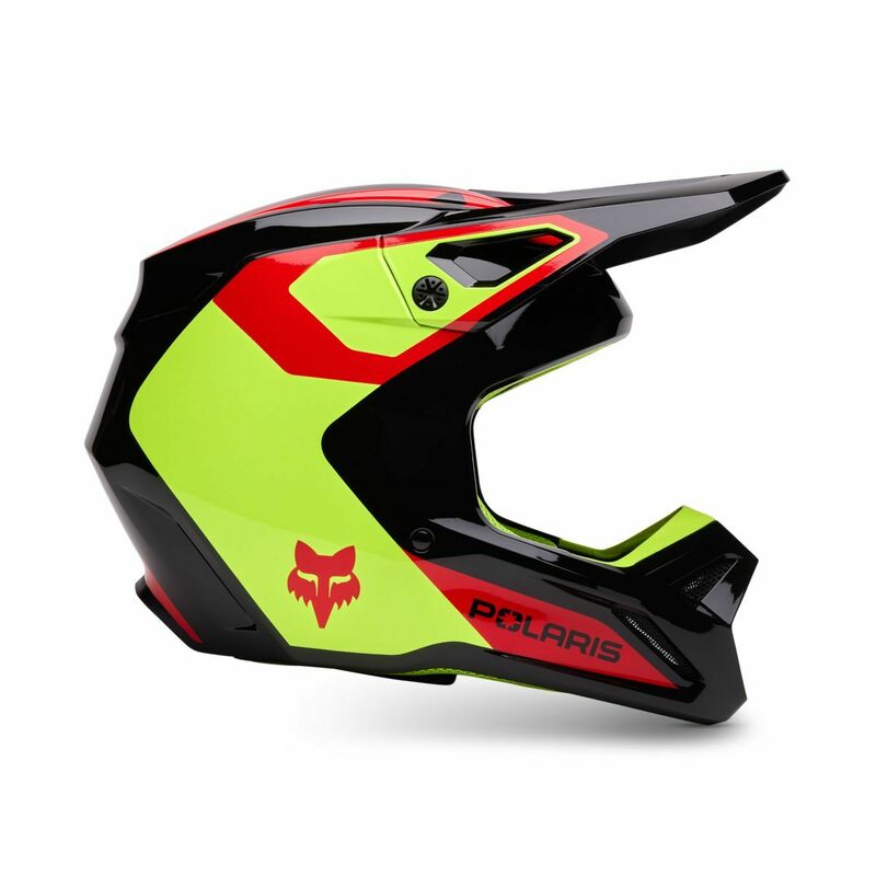 Fox Racing V25 V1 Polaris Yellow Helmet - Speed Addicts