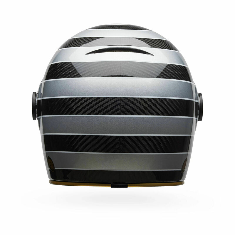 bell bullitt silver helmet Bell Bullitt GT Carbon RSD Temple Helmet Gloss Black/Silver / Small