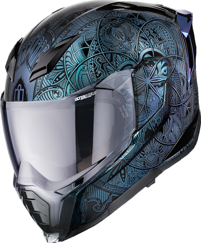 chameleon blue 2xl motorcycle helmet Adult MOTOCROSS ATV OFFROAD Typhoon  Typhoon Helmets and extremely comfortable helmet perfect for both city commutes and long Icon Ultraflite Opal Mandala Helmet