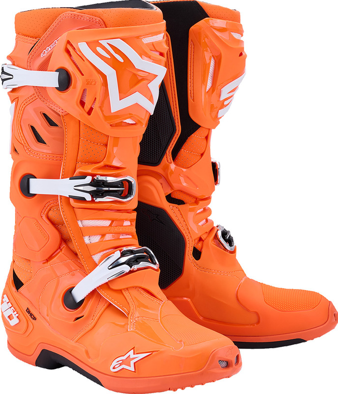 Alpinestars Tech 10 Supervented Fluorescent Orange Black White