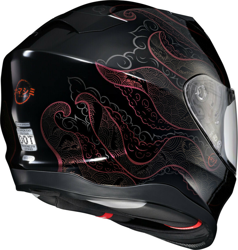 Scorpion EXO EXO-T520 Nama-Shimi Black Chameleon Helmet - Speed