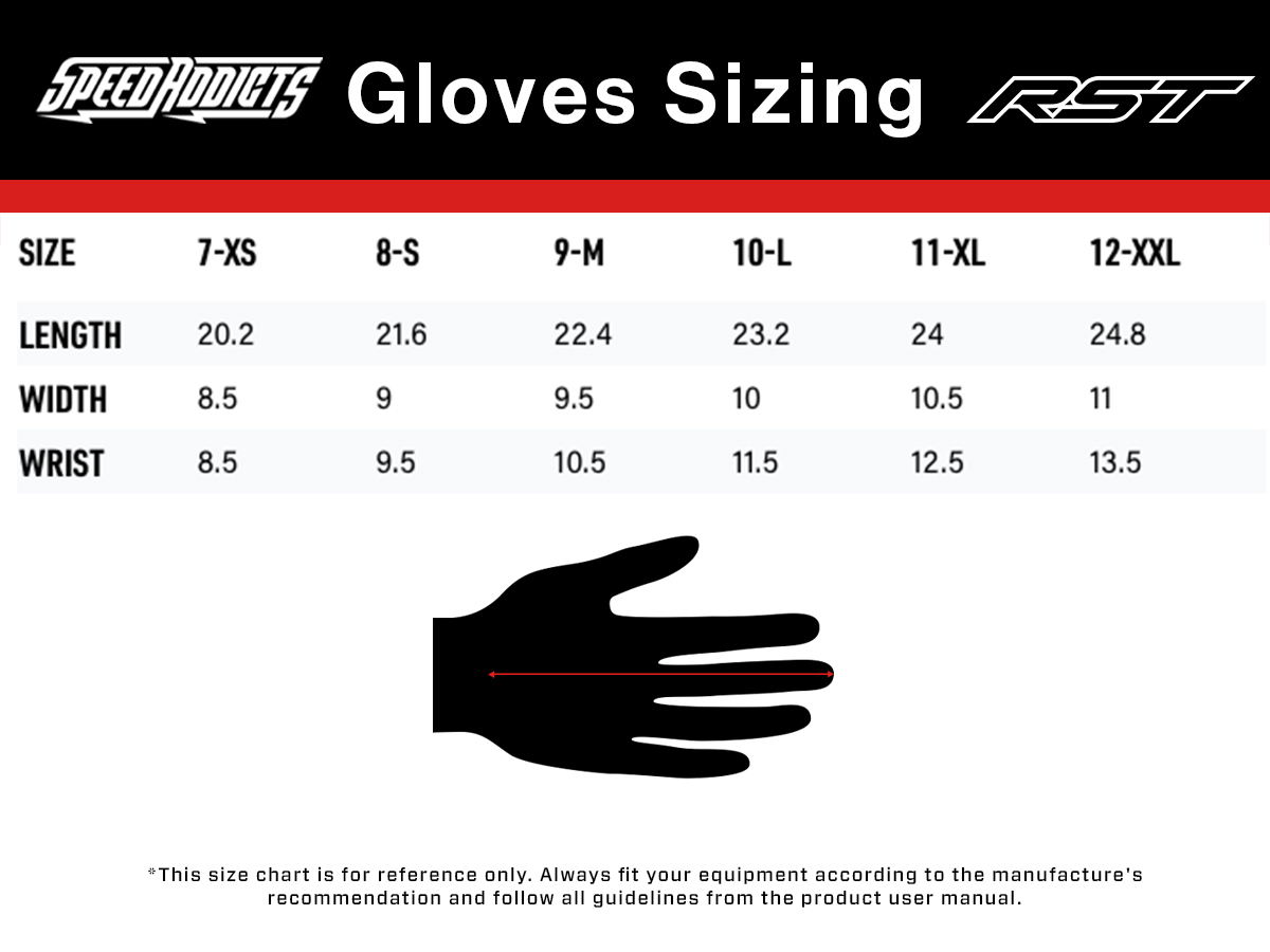 RST Pro Series GP D3O Black White Leather Gloves - Speed Addicts