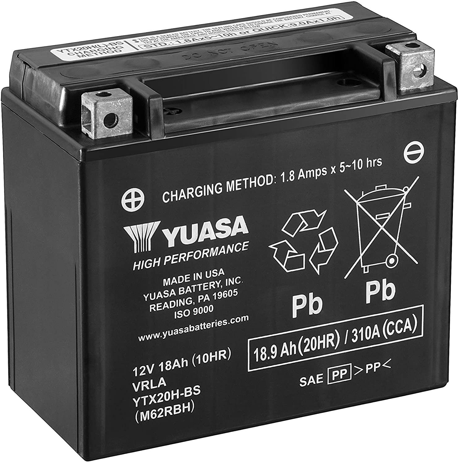 Yuasa YTX20H-BS Battery - Speed Addicts