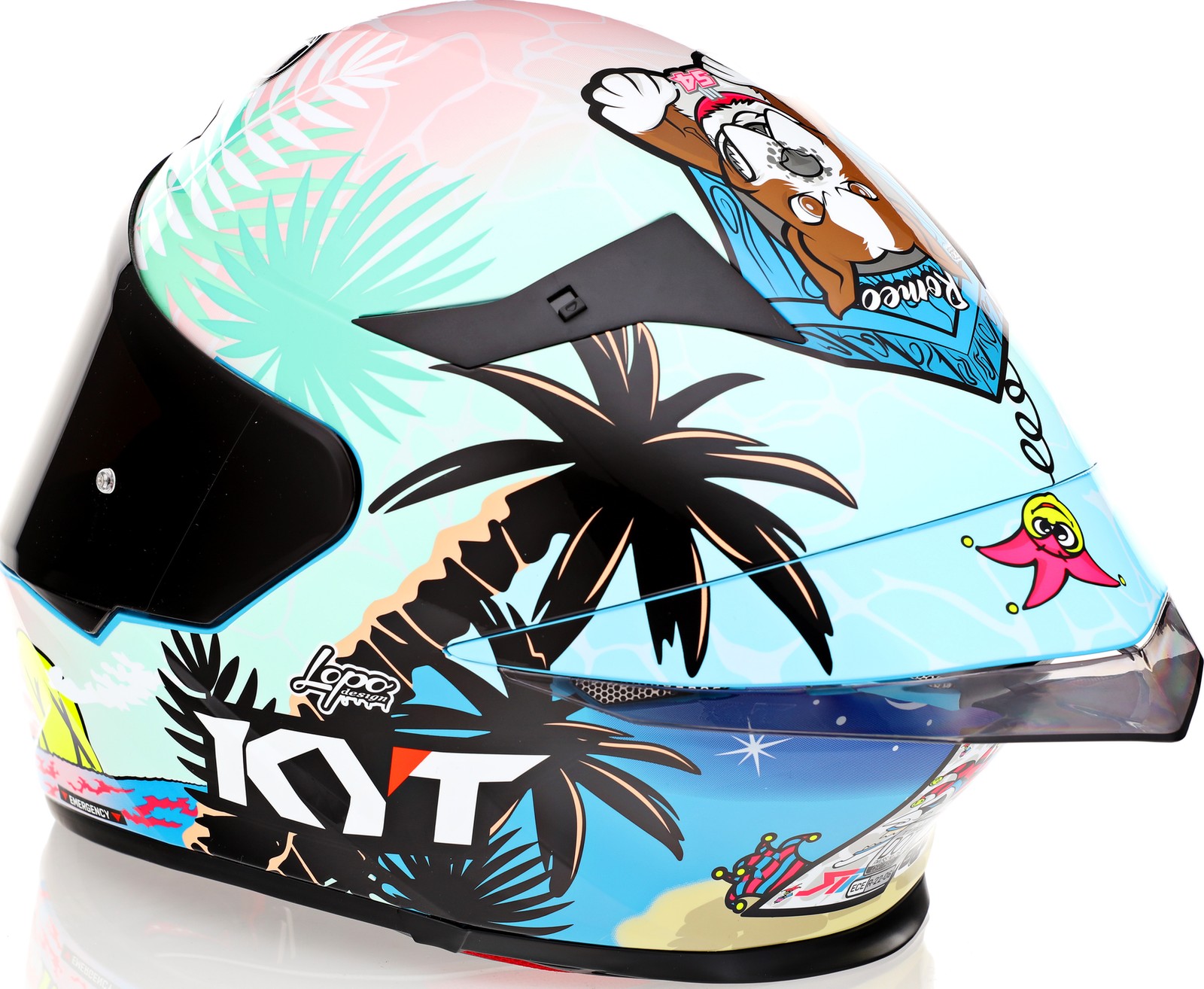 KYT TT-Revo Riccardo Rossi BCN Replica Helmet - Speed Addicts