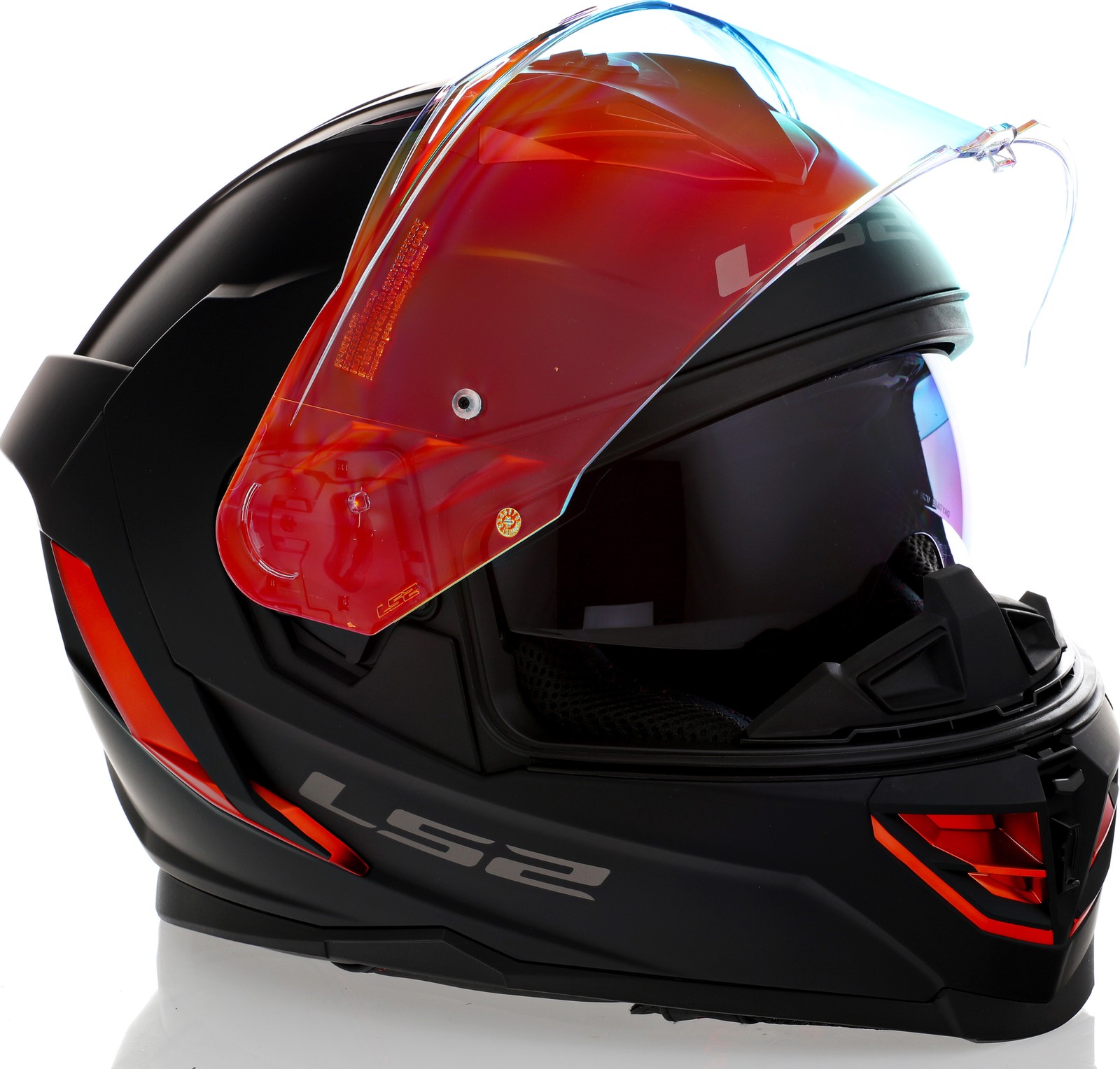 LS2 BREAKER フルフェイスヘルメット ブラックレッド S LS2 Assault III Matte Black Red Helmet - Speed Addicts