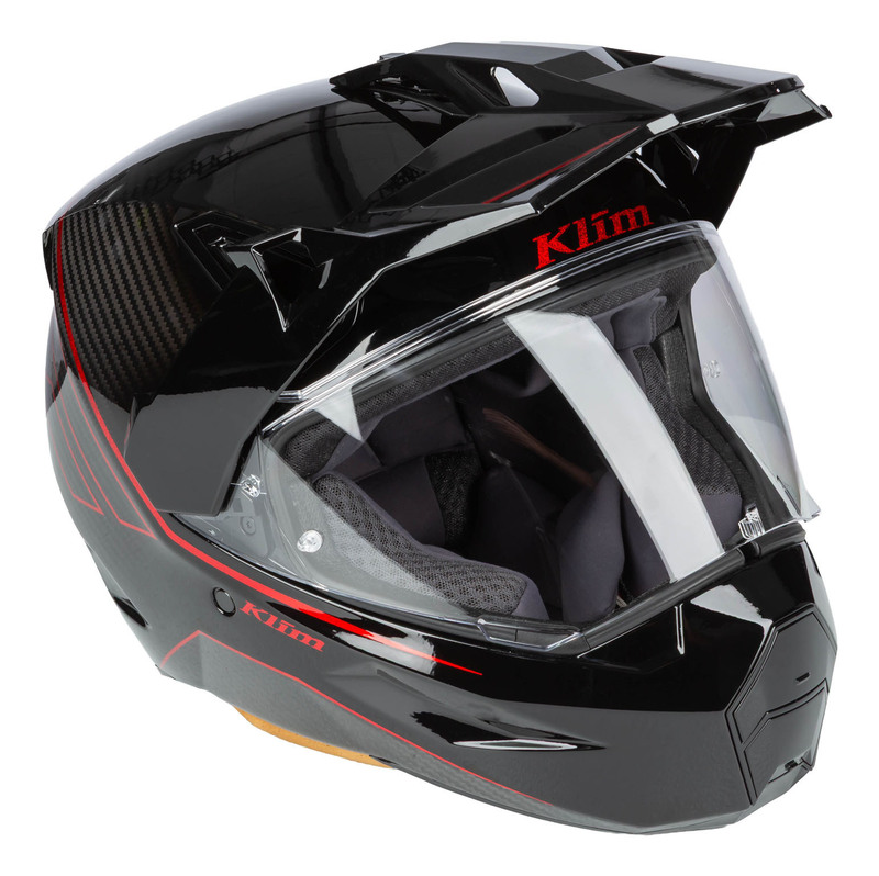 Klim X1 Alpha Quanta Gloss Black Fiery Red Helmet - Speed Addicts