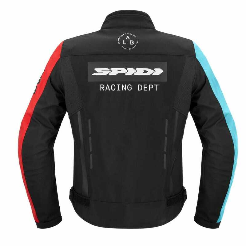Spidi Motojoy Black Red Sky-Blue Jacket - Speed Addicts