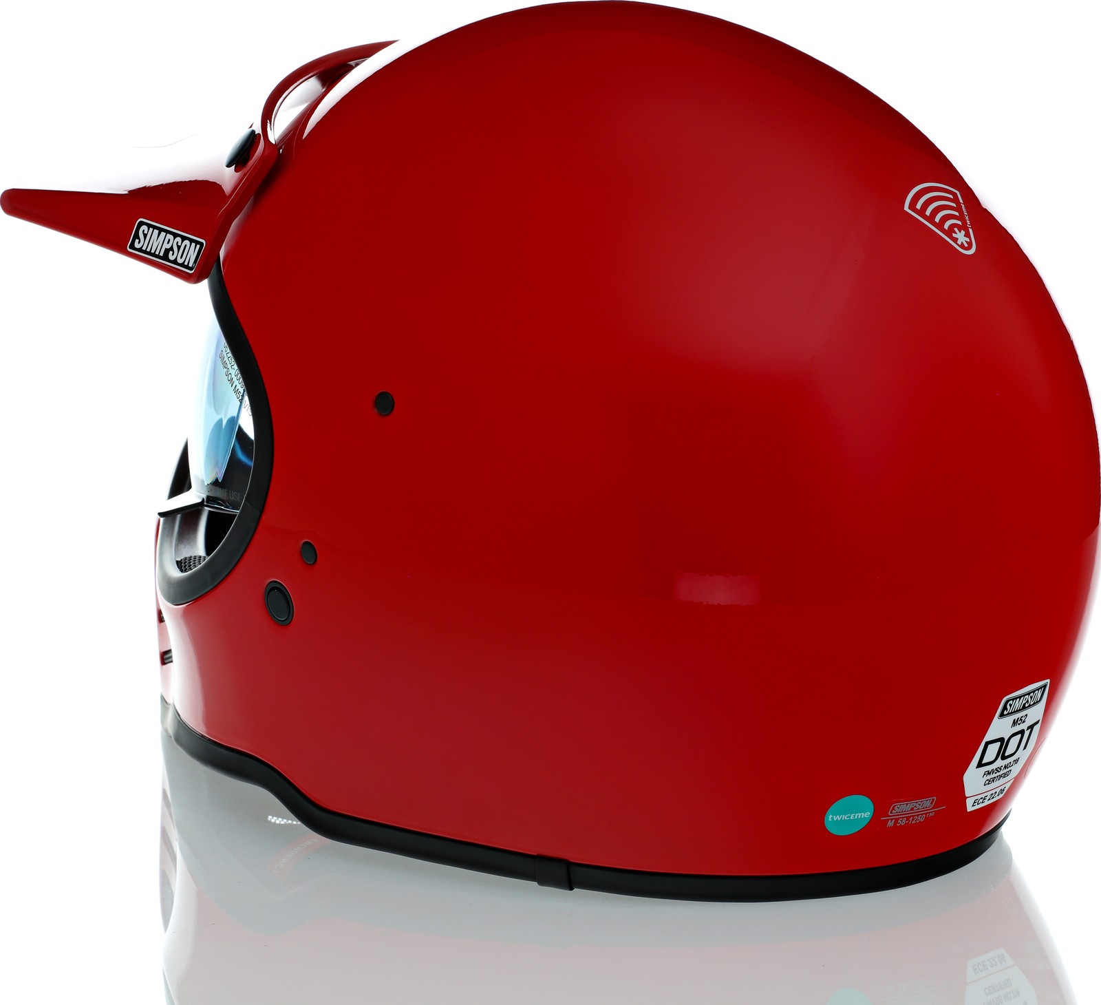 Simpson M52 Vintage Red Helmet - Speed Addicts