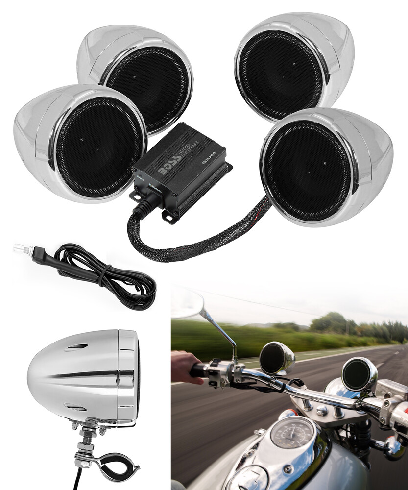 Boss Audio Systems Moto Speaker Motorcycle Boss Audio Handlebar