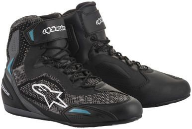 Alpinestars Faster-3 KNIT Black Teal Shoes - Speed Addicts