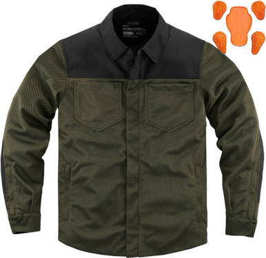 Icon Upstate Riding Shirt Olive - Speed Addicts