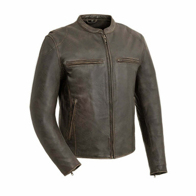 First Manufacturing Indy A-Brown Leather Jacket Speed Addicts