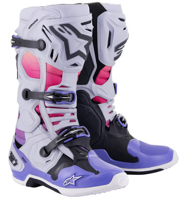 Alpinestars Tech 10 Le Daytona 23 Grey Orange Fluo Rhodamine Boots
