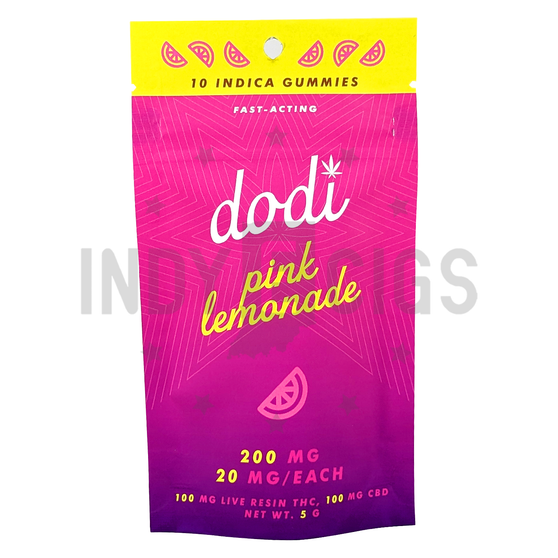 dodi Delta 9 Live Resin Gummies 200mg - Pink Lemonade (Indica)