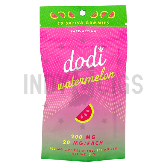 dodi Delta 9 Live Resin Gummies 200mg - Watermelon (Sativa)