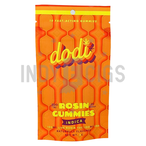 dodi Delta 9 Live Rosin Gummies 200mg - Naturally Flavored (Indica)