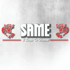SAME RED AND WHITE 3 STEPS TO HEAVEN WINDOW DECAL