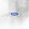 FORD BLUE AND WHITE REAR WINDOW SWIRL