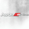 AUDI S-LINE RED AND WHITE WINDOW DECAL