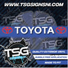 TOYOTA RED AND WHITE WINDOW DECAL