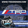 TRD RED AND WHITE WINDOW DECAL
