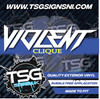 VIOLENT CLIQUE WINDOW DECAL VARIOUS COLOURS