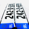 3D 70mm BLACK GEL NCT APPROVED Republic of Ireland Number Plates