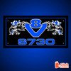 STYLE 8 SCANIA S730 V8 2 COLOUR LED PLEXI BOARD WITH GLOSS BLACK FRAME