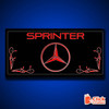 STYLE 26 MERCEDES SPRINTER VAN SWIRLS MULTIPLE COLOUR LED PLEXI BOARD WITH GLOSS BLACK FRAME