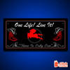 STYLE 28 IVECO PERSONALISED OUTLINE TEXT LED LIGHT TRUCK BOARD 2 COLOUR PANEL RGB ONE LIFE LIVE IT