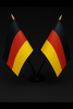 Germany Colours Twin Table Flag – With Poles & Holder (28cm)