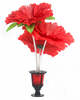 Lighted led flower 12-32V red light