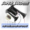 Dual Air Horn Kit 12V with Compressor, Relay, Tubes & Fittings – Super Loud Twin Trumpet Horn