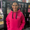 Ladies Hot Pink Hoodie - 400GSM Ultra Comfort Embroidered Front & Back