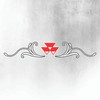 Massey Ferguson Silver & Red REAR WINDOW SWIRL - NEW STYLE