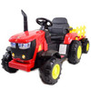 Onyx Kids 12V Ride-On Tractor with Trailer – RED Farm Master Edition