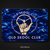 Old Skool Club Floor Mat 60x40cm – Blue Danish Plush
