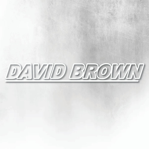 DAVID BROWN SOLID WHITE WINDOW DECAL DAVID BROWN SOLID WHITE WINDOW DECAL